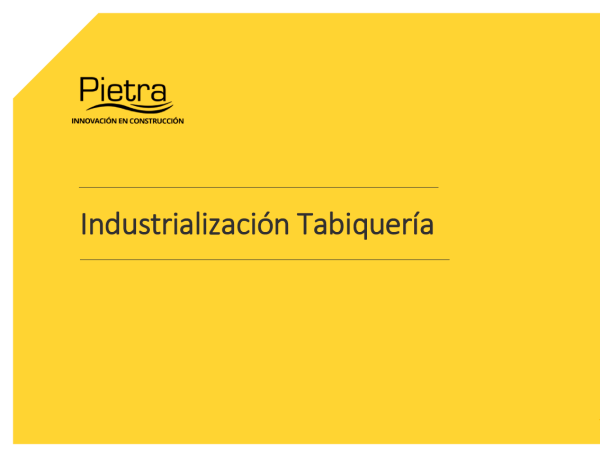Industrialización Tabiquería